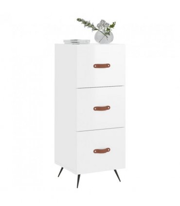 vidaXL Sideboard High Gloss White 34.5x34x90 cm Engineered Wood — V0672039976