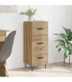 vidaXL Sideboard Artisan oak 34 x 34.5 x 90 cm Engineered wood — V0672039988