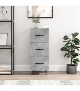 vidaXL Sideboard Concrete Grey 34.5x34x90 cm Engineered Wood — V0672039993