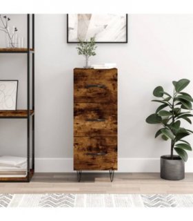 vidaXL Sideboard Smoked Oak 34.5x34x90 cm Engineered Wood — V0672039996