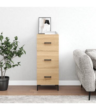 vidaXL Sideboard Sonoma Oak 34.5x34x90 cm Engineered Wood — V0672040003