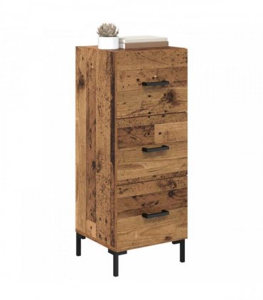 vidaXL Sideboard Old Wood 34.5 x 34 x 90 cm Engineered Wood — V0672040004