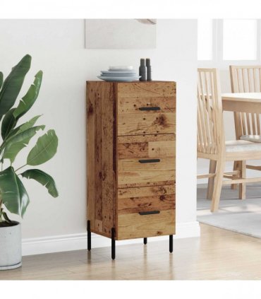 vidaXL Sideboard Old wood 34 x 34.5 x 90 cm Engineered wood — V0672040008