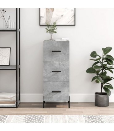 vidaXL Sideboard Concrete Grey 34.5x34x90 cm Engineered Wood — V0672040009