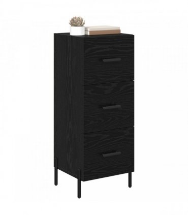 vidaXL Sideboard Black oak 34 x 34.5 x 90 cm Engineered wood — V0672040012
