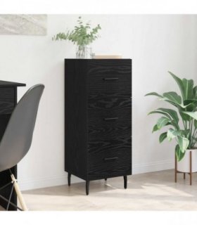 vidaXL Sideboard Black oak 34 x 34.5 x 90 cm Engineered wood — V0672040022