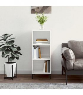 vidaXL Sideboard High Gloss White 34.5x32.5x90 cm Engineered Wood — V0672040093