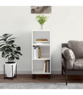 vidaXL Sideboard High Gloss White 34.5x32.5x90 cm Engineered Wood — V0672040114