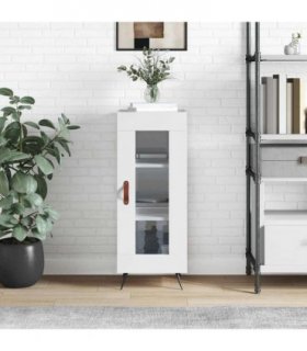 vidaXL Sideboard High Gloss White 34.5x34x90 cm Engineered Wood — V0672040124