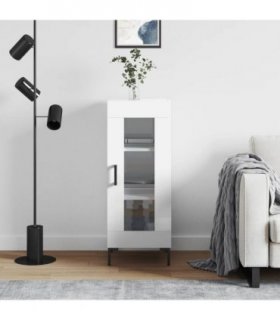 vidaXL Sideboard High Gloss White 34.5x34x90 cm Engineered Wood — V0672040147