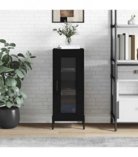 vidaXL Sideboard Black 34.5x34x90 cm Engineered Wood — V0672040155