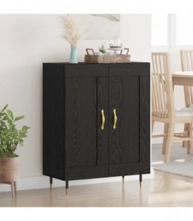 vidaXL Sideboard Black Oak 69.5 x 34 x 90 cm Engineered Wood — V0672040177