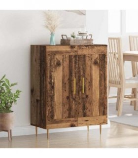 vidaXL Sideboard Old Wood 69.5 x 34 x 90 cm Engineered Wood and Iron — V0672040178