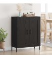 vidaXL Sideboard Black Oak 69.5 x 34 x 90 cm Engineered Wood and Iron — V0672040207
