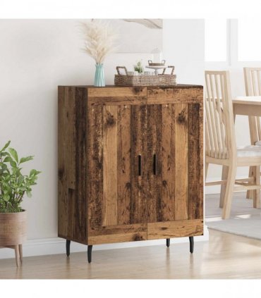vidaXL Sideboard Old Wood 69.5 x 34 x 90 cm Engineered Wood and Iron — V0672040216