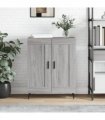 vidaXL Sideboard Grey Sonoma 69.5x34x90 cm Engineered Wood — V0672040218