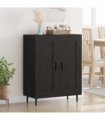 vidaXL Sideboard Black Oak 69.5 x 34 x 90 cm Engineered Wood and Iron — V0672040220