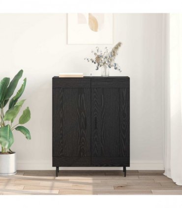 vidaXL Sideboard Black Oak 69.5 x 34 x 90 cm Engineered Wood and Iron — V0672040220