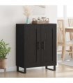 vidaXL Sideboard Black Oak 69.5 x 34 x 90 cm Engineered Wood and Iron — V0672040221
