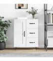 vidaXL Sideboard High Gloss White 69.5x34x90 cm Engineered Wood — V0672040241
