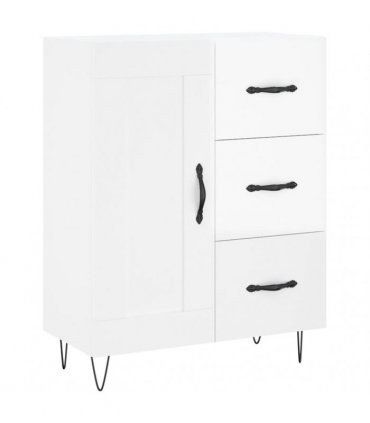 vidaXL Sideboard High Gloss White 69.5x34x90 cm Engineered Wood — V0672040241