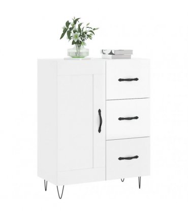 vidaXL Sideboard High Gloss White 69.5x34x90 cm Engineered Wood — V0672040241