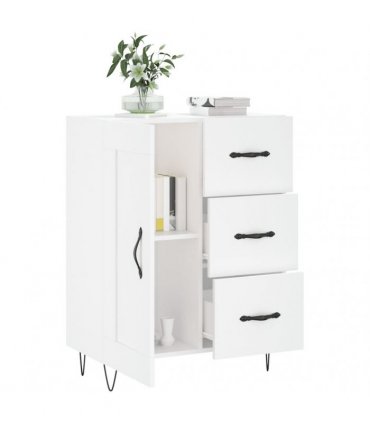 vidaXL Sideboard High Gloss White 69.5x34x90 cm Engineered Wood — V0672040241