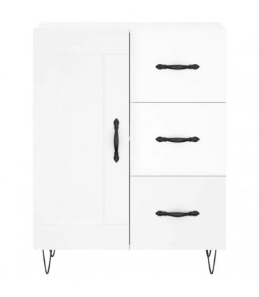 vidaXL Sideboard High Gloss White 69.5x34x90 cm Engineered Wood — V0672040241