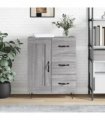 vidaXL Sideboard Grey Sonoma 69.5x34x90 cm Engineered Wood — V0672040242