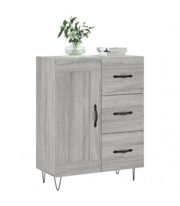 vidaXL Sideboard Grey Sonoma 69.5x34x90 cm Engineered Wood — V0672040242