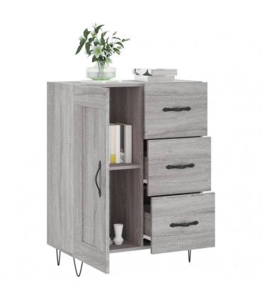 vidaXL Sideboard Grey Sonoma 69.5x34x90 cm Engineered Wood — V0672040242