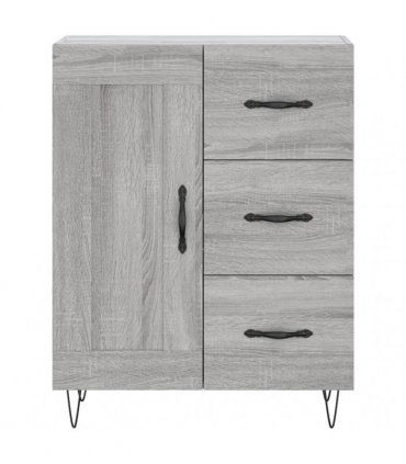 vidaXL Sideboard Grey Sonoma 69.5x34x90 cm Engineered Wood — V0672040242