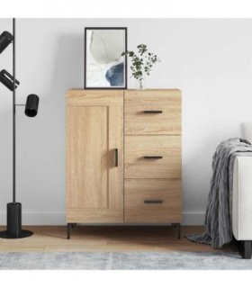 vidaXL Sideboard Sonoma Oak 69.5x34x90 cm Engineered Wood — V0672040248