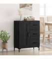 vidaXL Sideboard Black oak 69.5 x 34 x 90 cm Engineered wood — V0672040250