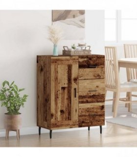 vidaXL Sideboard Old Wood 69.5 x 34 x 90 cm Engineered Wood and Iron — V0672040255