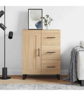 vidaXL Sideboard Sonoma Oak 69.5x34x90 cm Engineered Wood — V0672040268