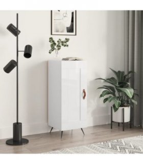 vidaXL Sideboard High Gloss White 34.5x34x90 cm Engineered Wood — V0672040273