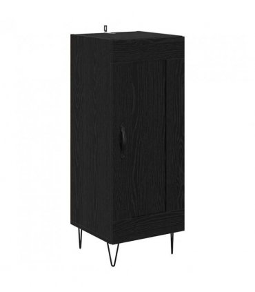 vidaXL Sideboard Black Oak 34.5 x 34 x 90 cm Engineered Wood and Iron — V0672040296