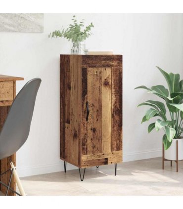 vidaXL Sideboard Old Wood 34.5 x 34 x 90 cm Engineered Wood and Iron