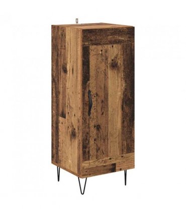 vidaXL Sideboard Old Wood 34.5 x 34 x 90 cm Engineered Wood and Iron