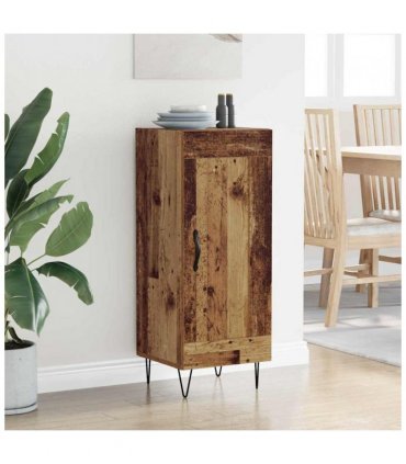 vidaXL Sideboard Old Wood 34.5 x 34 x 90 cm Engineered Wood and Iron