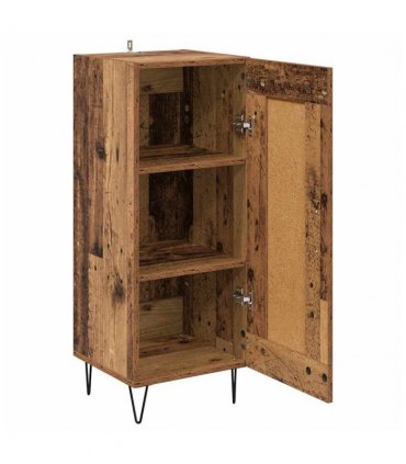 vidaXL Sideboard Old Wood 34.5 x 34 x 90 cm Engineered Wood and Iron