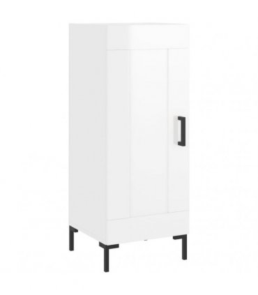 vidaXL Sideboard High Gloss White 34.5x34x90 cm Engineered Wood — V0672040298