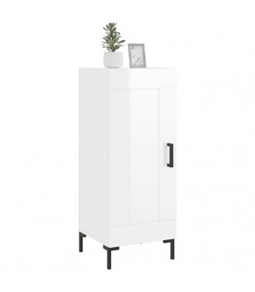 vidaXL Sideboard High Gloss White 34.5x34x90 cm Engineered Wood — V0672040298
