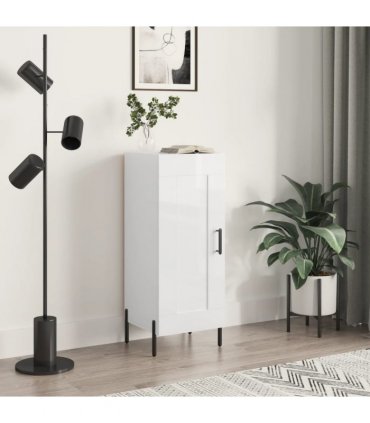vidaXL Sideboard High Gloss White 34.5x34x90 cm Engineered Wood — V0672040312