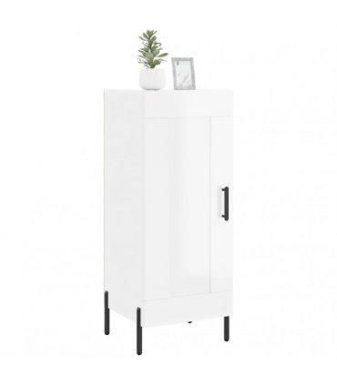 vidaXL Sideboard High Gloss White 34.5x34x90 cm Engineered Wood — V0672040312