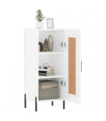 vidaXL Sideboard High Gloss White 34.5x34x90 cm Engineered Wood — V0672040312