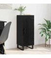 vidaXL Sideboard Black Oak 34.5 x 34 x 90 cm Engineered Wood and Iron — V0672040322
