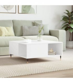vidaXL Coffee Table White 80x80x36.5 cm Engineered Wood — V0672040352