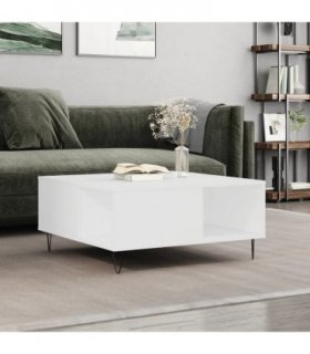 vidaXL Coffee Table White 80x80x36.5 cm Engineered Wood — V0672040355